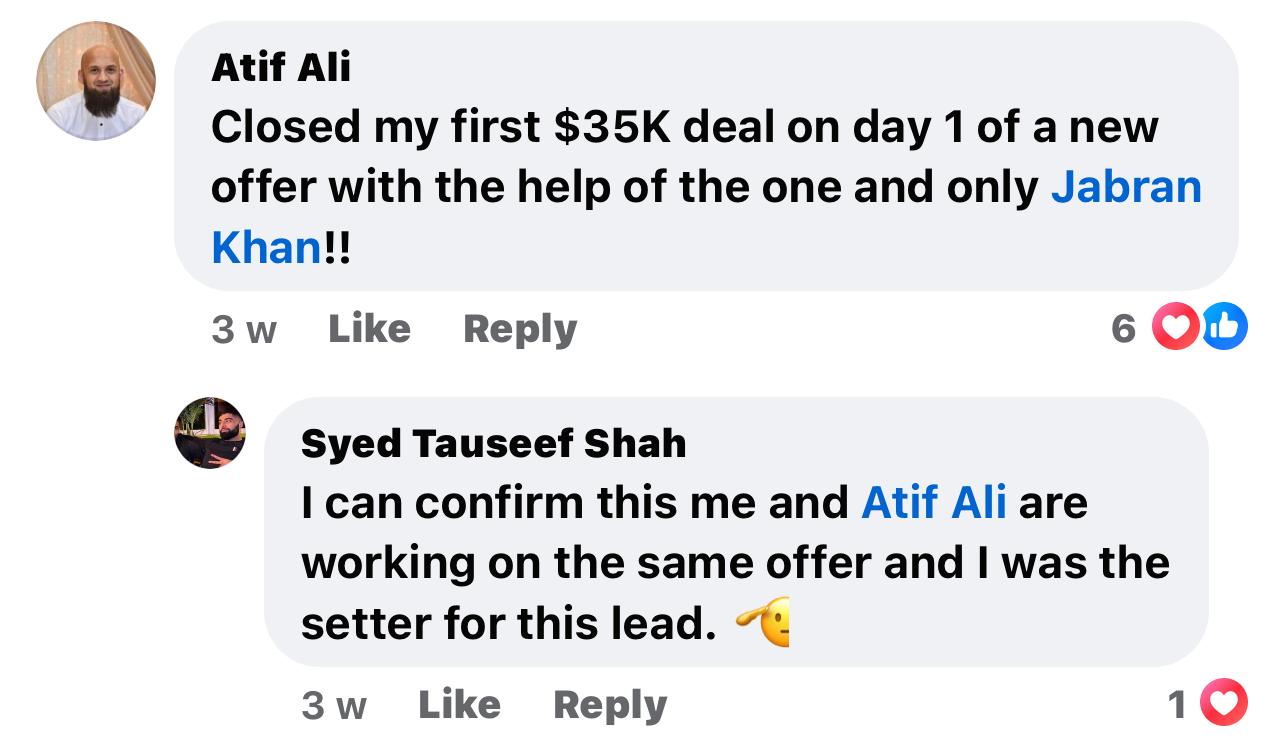 Testimonial from Atif Ali