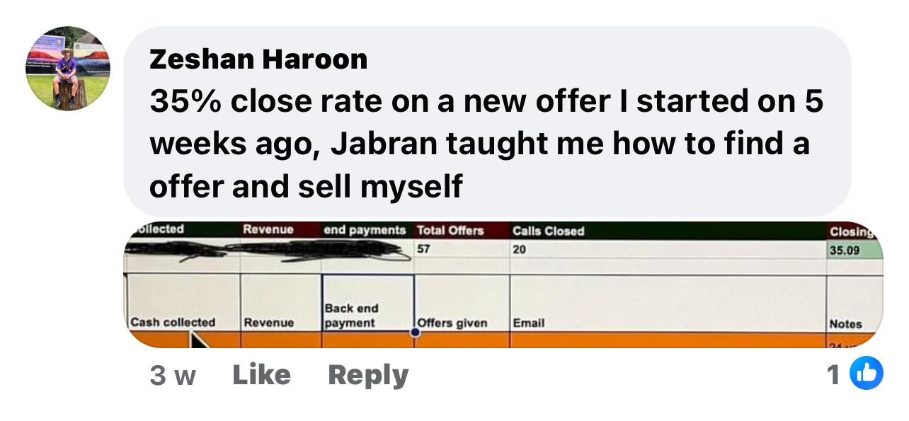 Testimonial from Zeshan Haroon